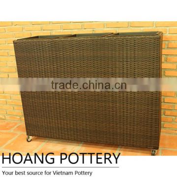 Garden Rattan Wicker Flower Pot