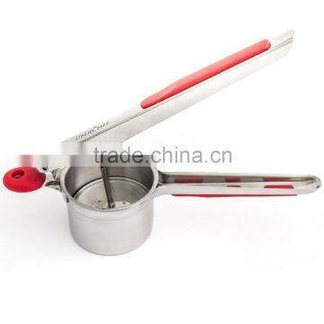 Large hand Stainless Steel Mash Potato Ricer Masher/ Fruit Press With Soft Touch Handles
