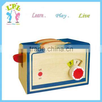 Kids wooden toy role play bread maker sturdy wooden kitchen toy