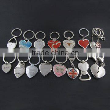 Carabiner Keychain Type and Metal Material metal heart shape rotating key chain