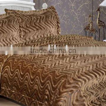 High quality throw fake fur/PV fur/faux fur & sherpa blanket/ bedding sets