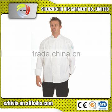 eco-friendly long sleeve white oem cotton chef cook uniform