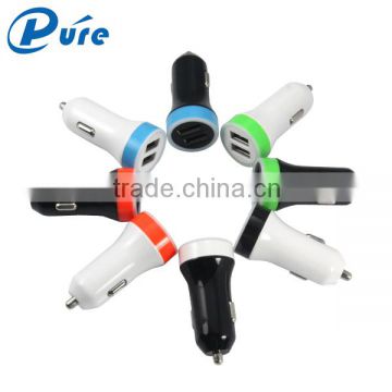 Promotional Dual USB Car Charger For Phone, Universal Car Charger Adapter with intelligent recognition