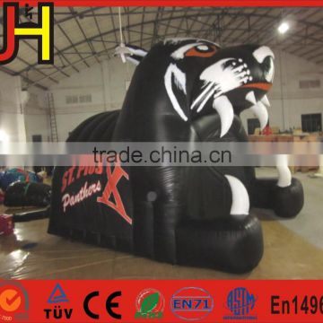 New design painting inflatable tiger tunnel, inflatable tunnel tent