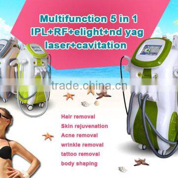 Improve Flexibility E-light IPL Cavitation Bipolar RF Tripolar RF Monopolar Chest Hair Removal RF Vacuum Lipolysis Infrarey Rays 9 In One Machine