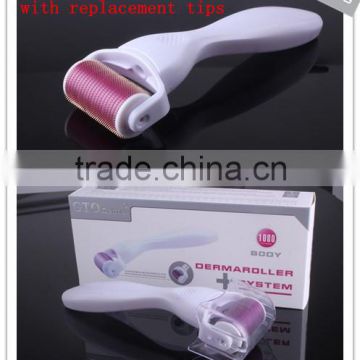 the newest 1080 needles medical grade micro needle roller,titanium 1080 body derma roller