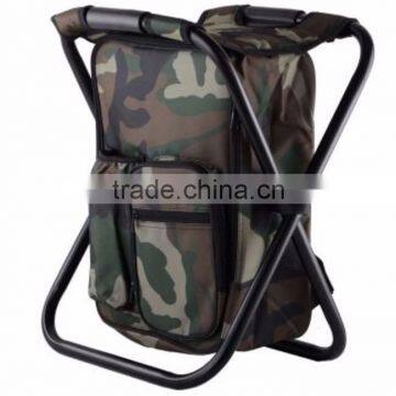 Portable Folding High-Intensity Steel Weight Supported Backpack Stool Chairs With Insulated Cooler Bag photo-2
