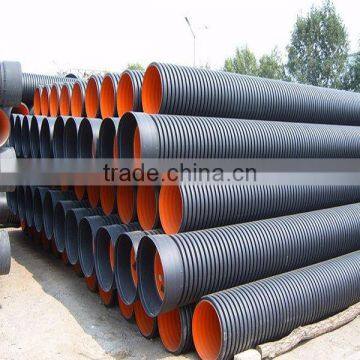 SN4 Drainage PVC double wall corrugated pipe