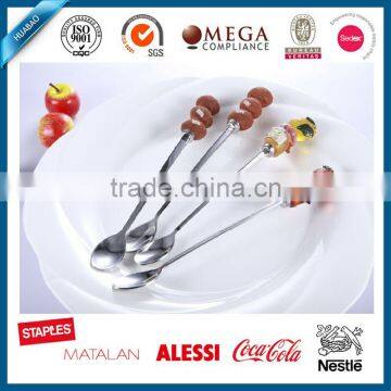 Fruit Design Handle Stainless Steel Long Spoon Ice Spoon