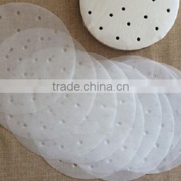 Round siliconized steamer paper