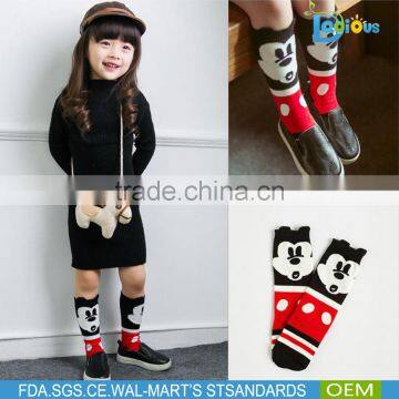 wholesale girl knee high children socks mickey cartoon socks