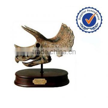 New Product Custom Dinosaur Triceratops Skull Resin 3D Animal Head decoration