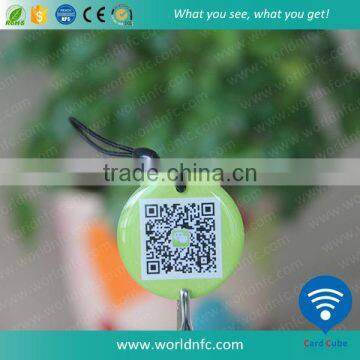 NFC Pet NTAG213 Tag with QR Code Printed