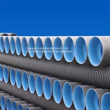 High quality large diameter doubl wall corrugated HDPE drainage pipe