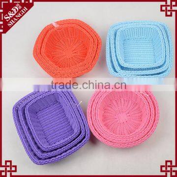 Cheap Plastic Wicker Woven Fancy Miniature Various Kinds of Baskets photo-2