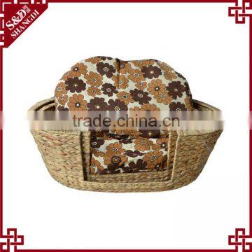 Wholesale Dog Supply Multi Designs Natrual Straw Woven Bed for Dog photo-4
