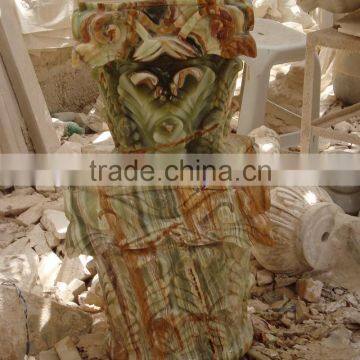 Pakistan Supplier ONYX COLUMNS AND PILLARS CARVING TOPS photo-4