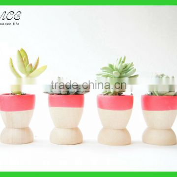 Small wooden planter Succulent planter Wooden plant pot