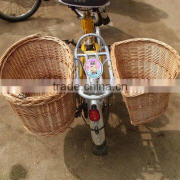 100%Handmade Big Wicker Shopping Bicycle Basket Wicker Bike Basket photo-2
