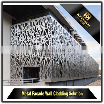 Engraved Curtain Wall Panel Laser Cutting Aluminium Perforated Facade Panel