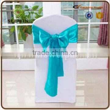 Vivid Color Chiffon Satin Fabric Chair Sash for Chair Deco photo-3