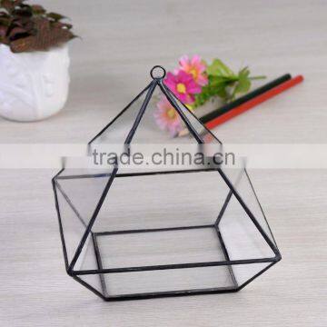 2016 most fashionable Clear Glass Prism Air Plant Terrarium / Tabletop Succulent Plants Holder Home Decor Flower Pots