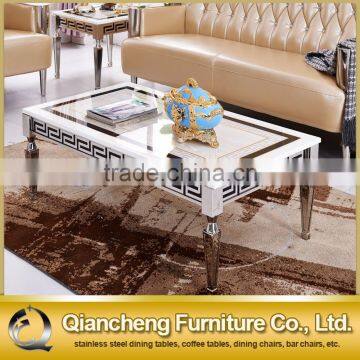 Classic Marble Top Metal Tea Table Coffee Table Set photo-2