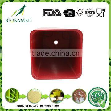 Wholesale Cheap Outdoor Garden Colorful Bamboo Fiber Flowerpot photo-3