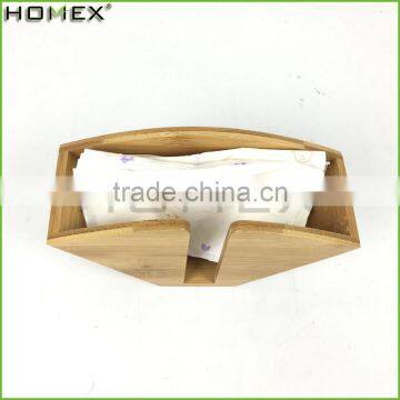 Bamboo Fan Shape Coffee Filter Holder Dispenser Rack Homex-BSCI Factory photo-3