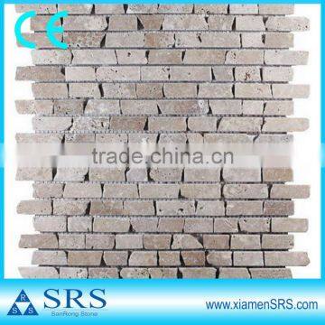 Interior wall travertine mosaic