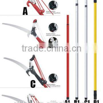 high quality hand garden pole tree pruner ,pruning saw, lopper lopping shear, hedge pruning shear scissors tool