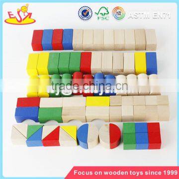 Wholesale Colorful 80 Pieces Kids Wooden Toy Building Blocks Best Sale Children Wooden Building Blocks W13A137 photo-6