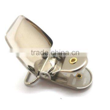 3/4" Wire Loop, High Quality Stamping Steel Metal Suspender Clip With Plastic Teeth Inside for Garment, Cloth Clip photo-3