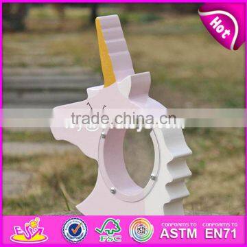 New Design Lovely Wooden Unicorn Piggy Bank for Kids W02A257