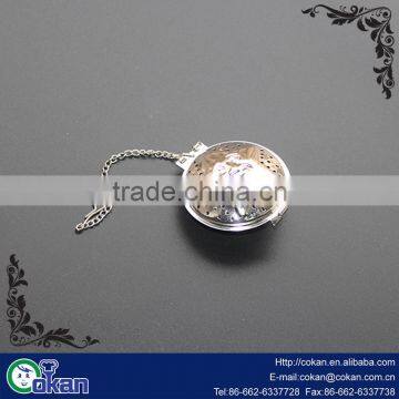 CK-TI0109 Stainless Steel Silver Smile Shape Tea Spice Strainer Ball Infuser Filter Herb Steeper High Quality Tea Infuser photo-2