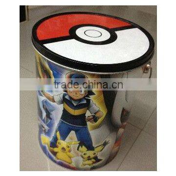 Metal Food Storage Bucket with Handle