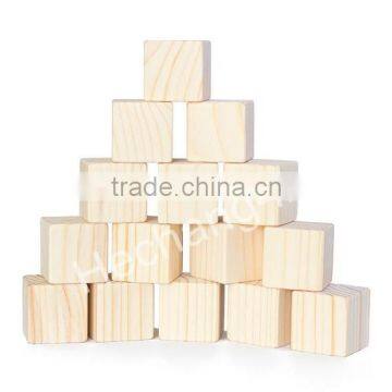 Wooden Blocks, Cubes, Stacking, Building, Baby Toy, Decoupage, Wood, Natural 4.4 cm Set photo-2