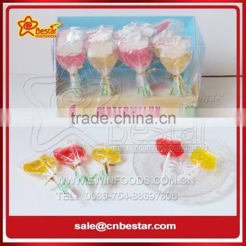 Fruity Flavor Apple Shaped Sweet Hard Lollipop