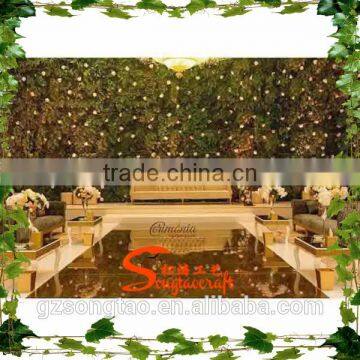 New Design Vertical Garden Croton Artificial Green Wall for Wall Decoration Artificial Grass Wall photo-2