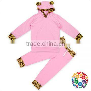 Long Sleeve Hoody & Pants 2 Pcs Clothes Set Cute Leopard Style Girls Outfit Newborn Baby Clothes