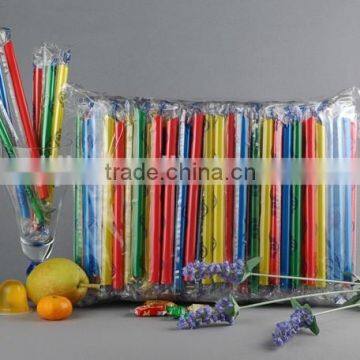 OPP Wrapped flexible drinking straw 22cm