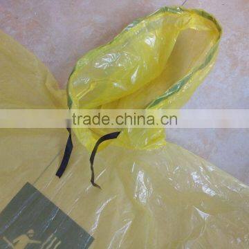 Cheap PE Disposable Yellow Raincoat for Promotion With Logo photo-3