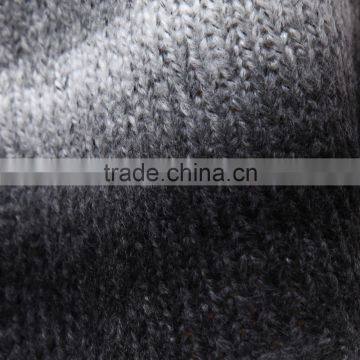 Striped Acrylic Women Cardigan Sweater With Turn Down Collar and Long Sleeves photo-4