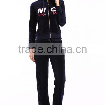 2016 New Latest Design Sports China Cheap Fashion Velour Tracksuits for Lady photo-3