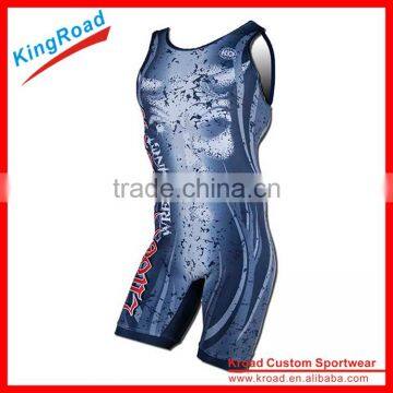 Hot Sell Sublimation Spandex Cheap Custom Wrestling Singlets