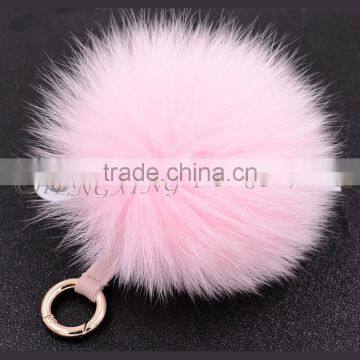 CX-A-63 New Promotional Fox Fur Ball Fur Pom Keychain With Fur Pompom photo-2