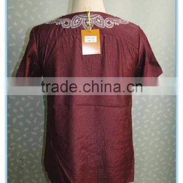 Ladies Cotton Top From Bangkok Embroidery V Neck Designs For Ladies Blouse photo-3
