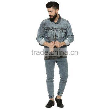 Wholesale Stone Wash Denim Jacket Men Fancy Denim Jackets for Men photo-3