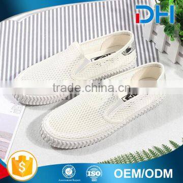 Lady hollow slip on all-match canvas sneaker shoes wholesale