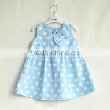 Soft Kids Polka Dot Design Baby Girl Sleeveless Dress Girls Summer Cotton Casual Dresses